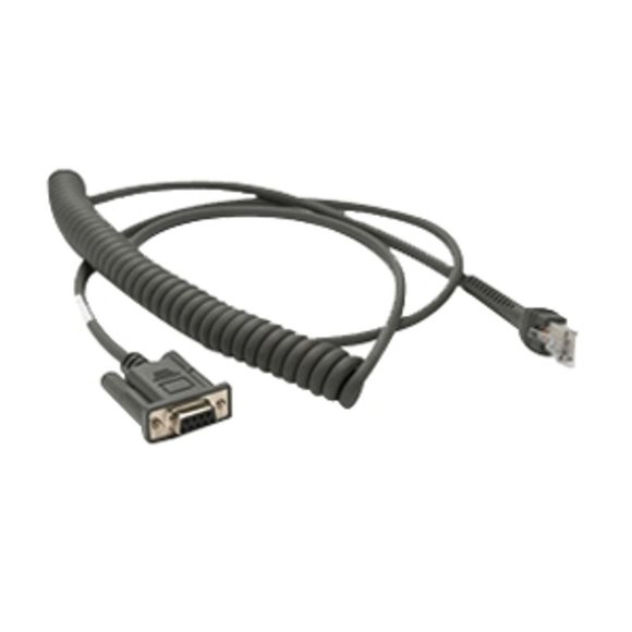 CBA-R22-C09ZAR Motorola Coiled Cable Serial 9ft, Fujitsu Team POS 500 ICL - Picture 1 of 2